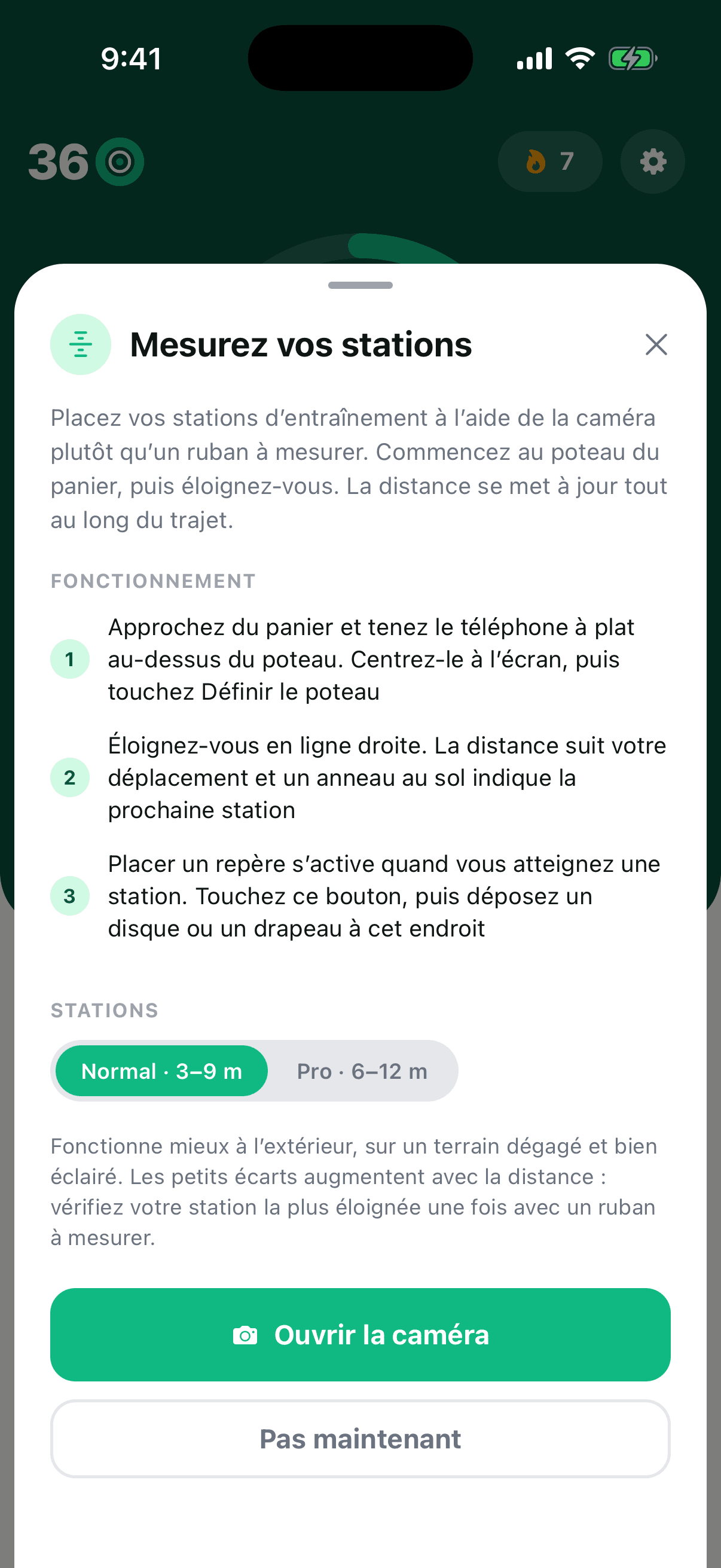 La fiche Measure Your Stations expliquant le fonctionnement de l’installation des stations en RA